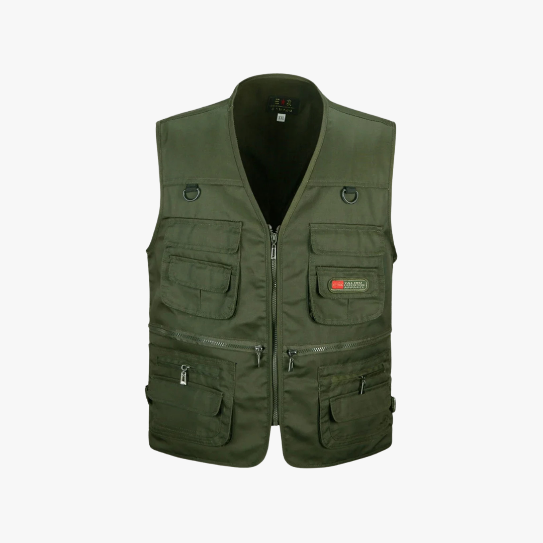 Men's Tactical Vest with Multi-Pockets for Outdoor Activities-3