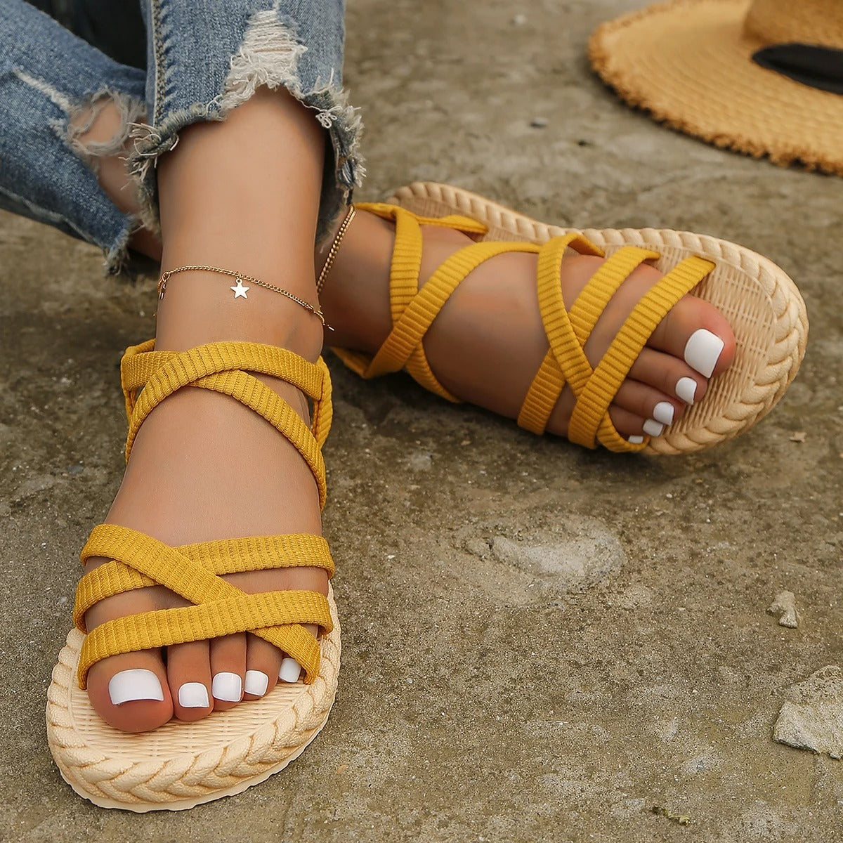 Zoe Flat Sandals for Women