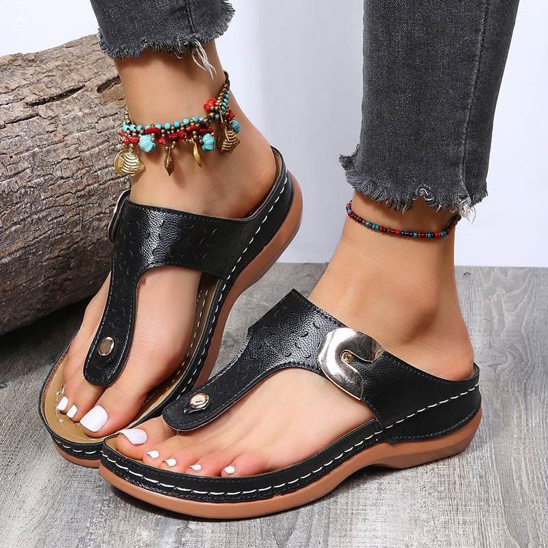 Rose Wedge Sandals for Women