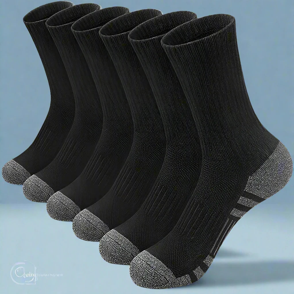 LongRun Men's Buffered Buffered Socks - 6 Pairs