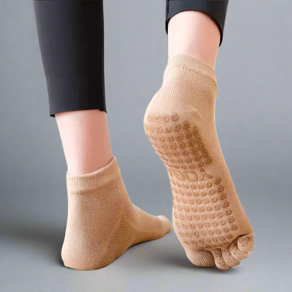 FiveToes Breathable Yoga & Pilates Grip Socks for Women