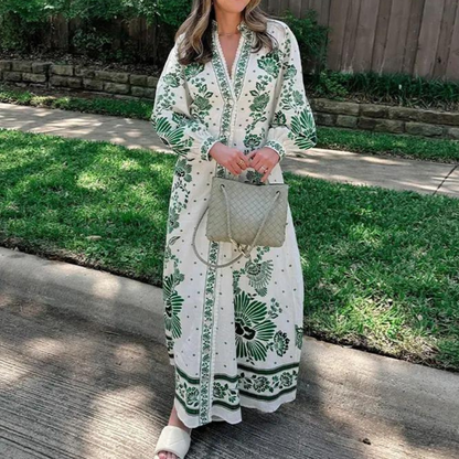 Annabelle Elegant Botanical Maxi Summer Dress