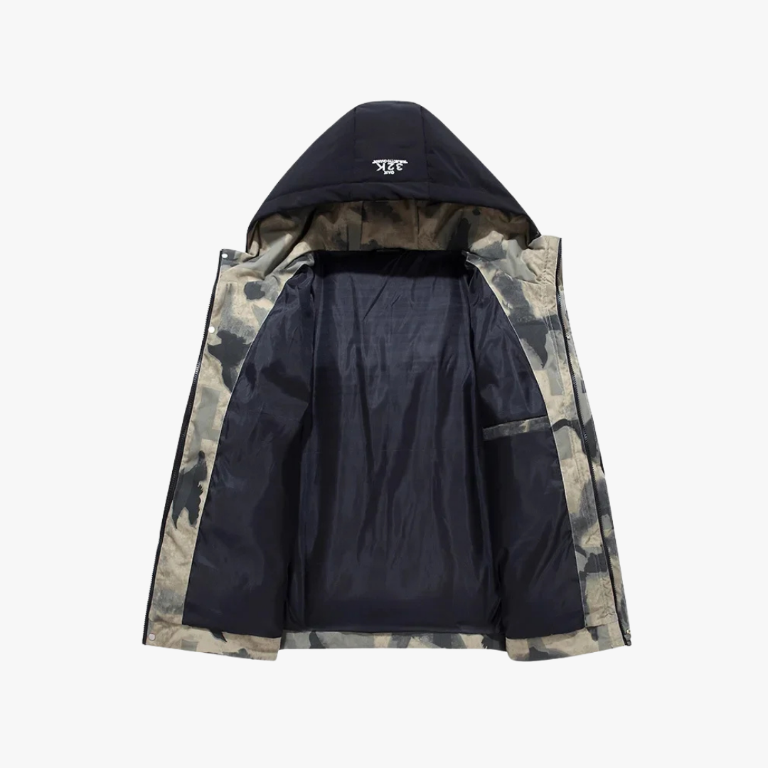 Men's Puffer Jacket with Hood - Warm Insulated Winter Coat for Men-2