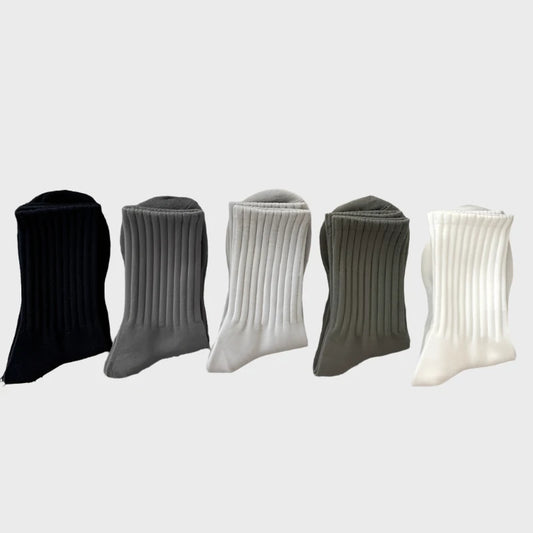 WinterWarms Men's Warm Crew Socks - 5 Pairs