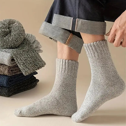 CozyHot Unisex Thicken Wool Winter Socks - 5 Pairs