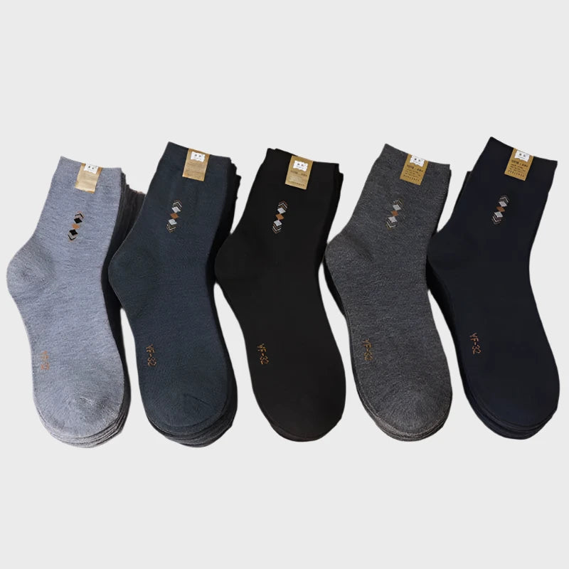 CozyStride Thickened Cotton Crew Socks - 5 Pairs