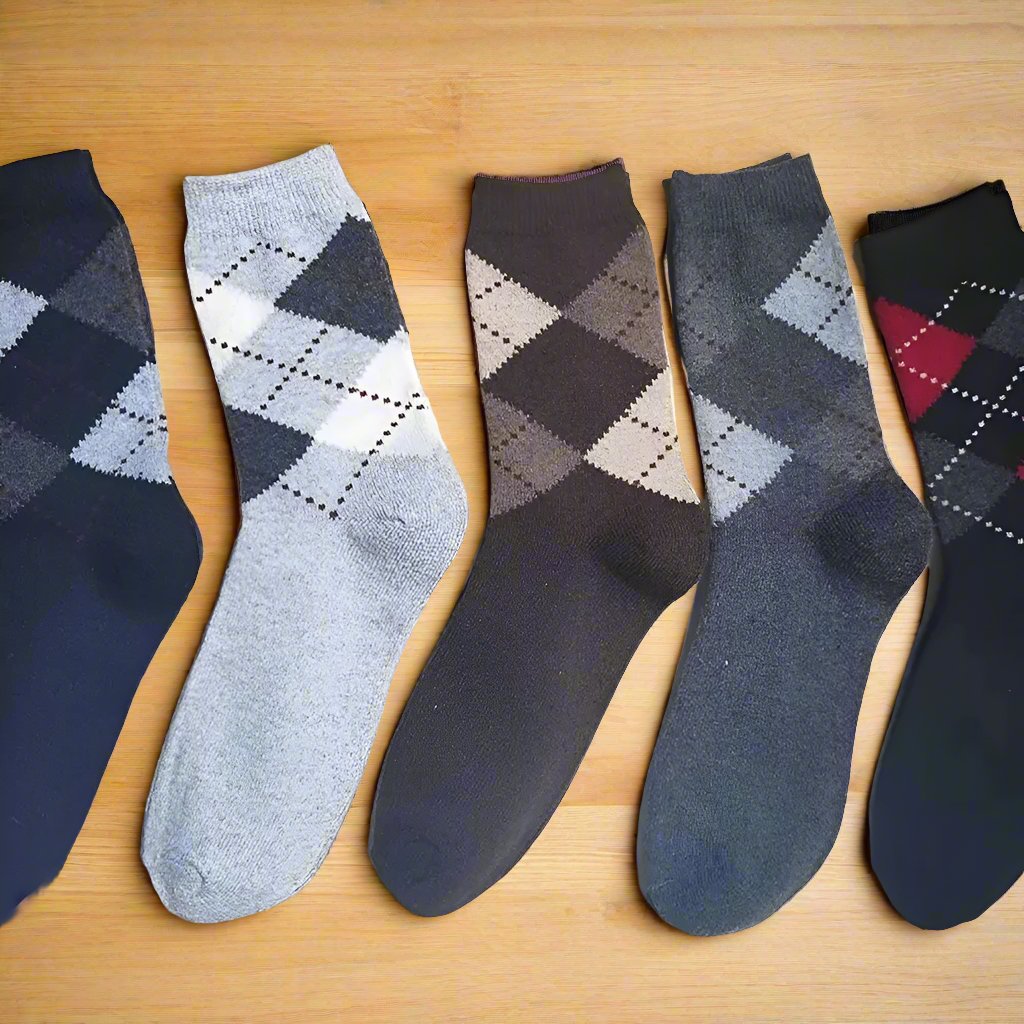 FrostGuard Men's Wool Crew Socks - 5 Pairs