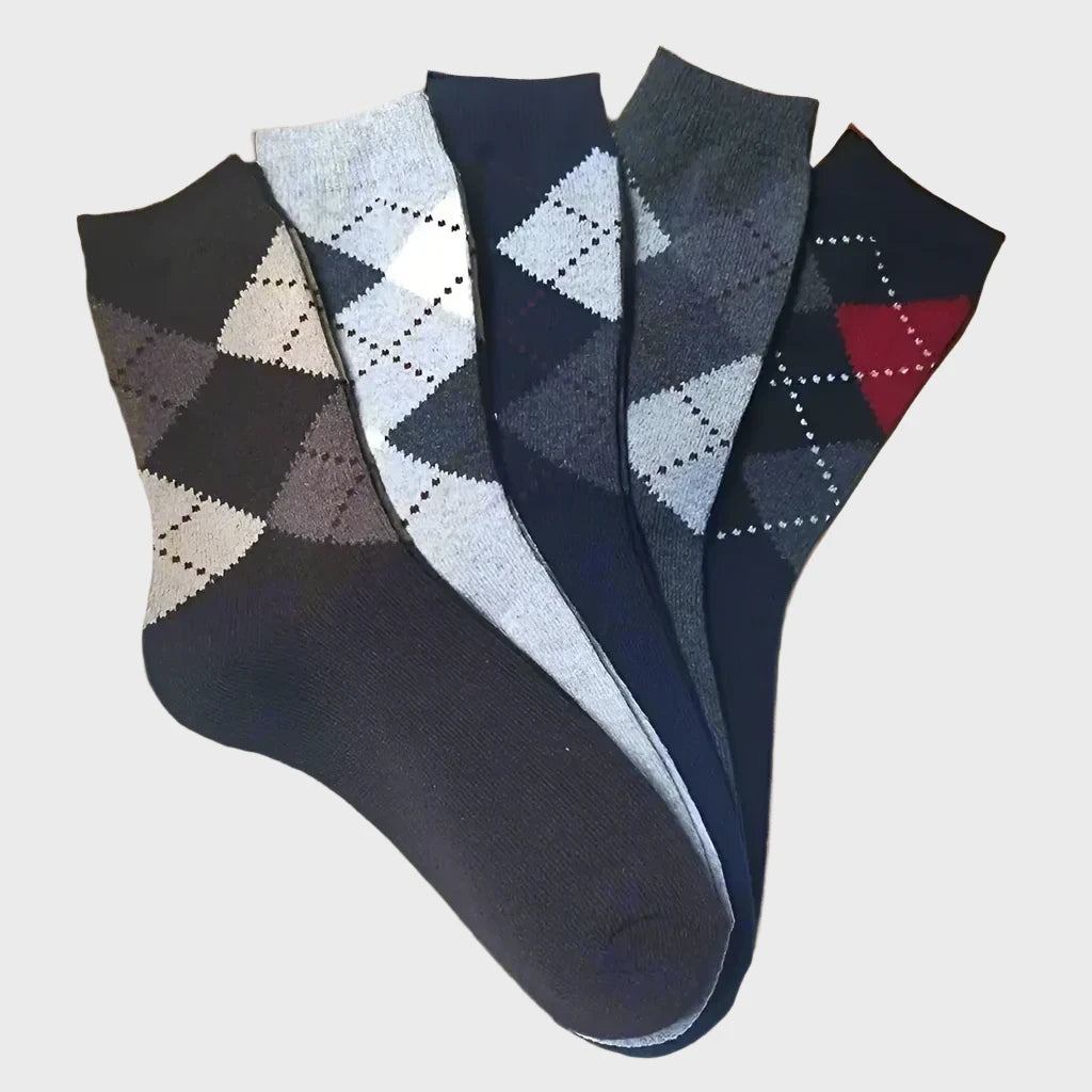 FrostGuard Men's Wool Crew Socks - 5 Pairs