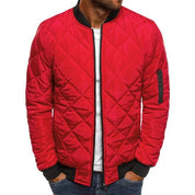 Men's Winter Jacket - Stylish Quilted Bomber Coat with Thick Collar 6