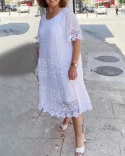 Meanne Driftwood Lace Casual Dress