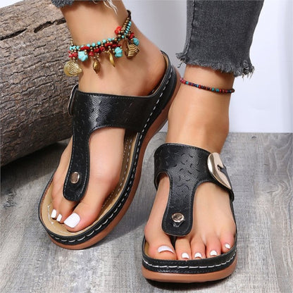 Rose Wedge Sandals for Women