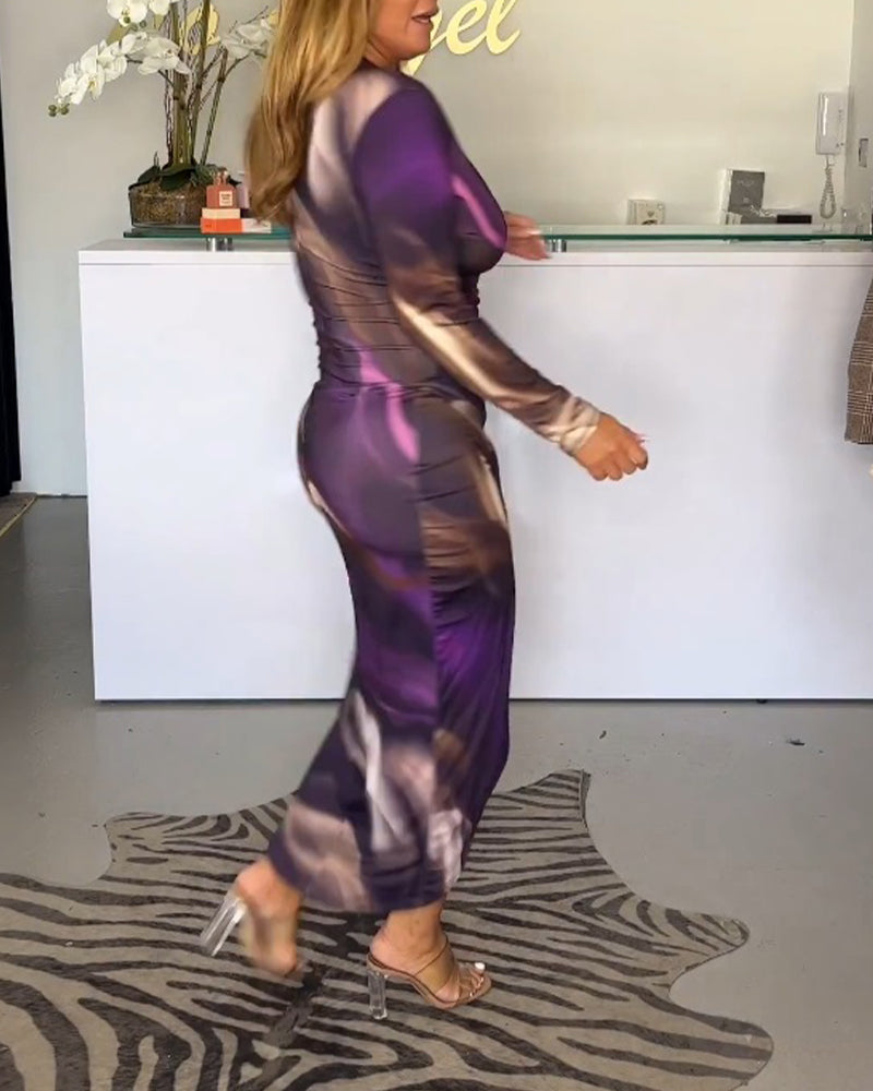 Jasmine Elegant Purple Midi Summer Cocktail Dress