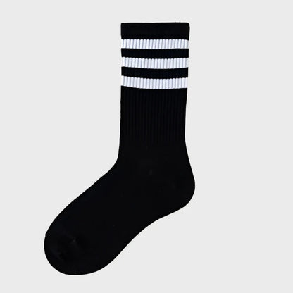 Sprum Striped Cotton Crew Socks for Men