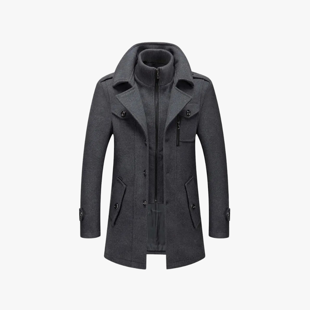 Women's Trench Coat - Stylish Color Block Design, Slim Fit, Durable Polyester-3