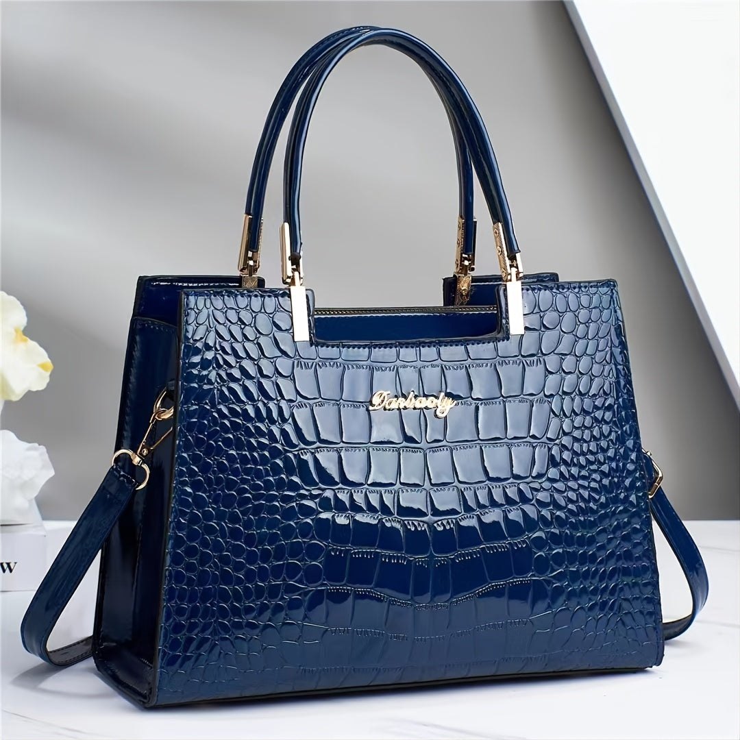 Luxe Allure Crocodile Tote - Elegant Handbag