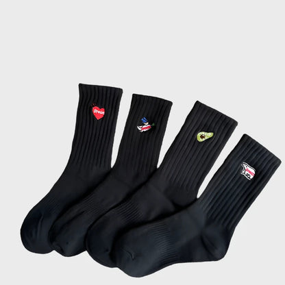 WinterFashion Men's Cotton Crew Socks  – 4 Pairs