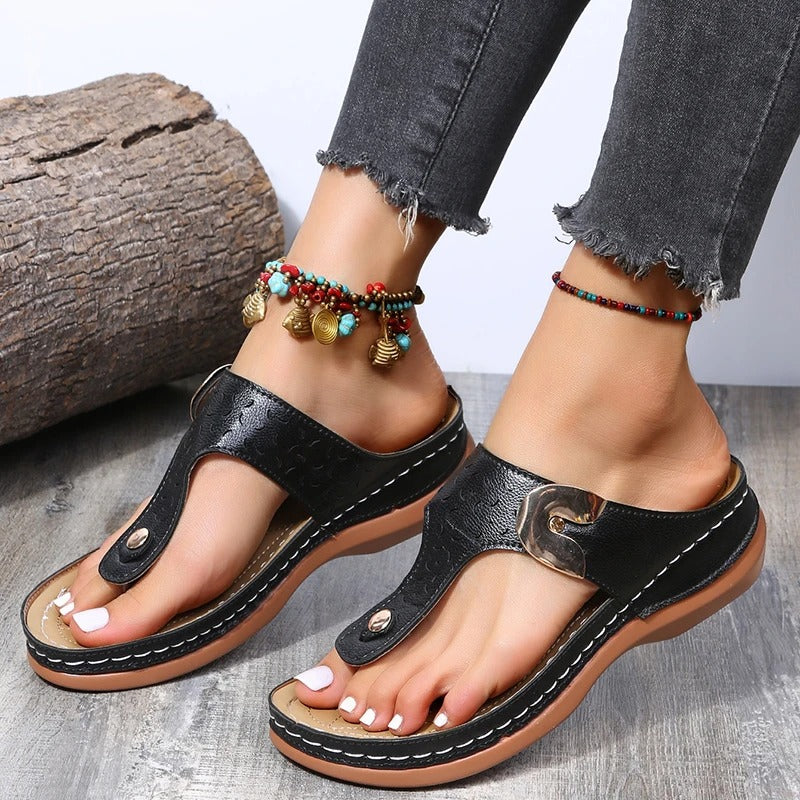 Rose Wedge Sandals for Women