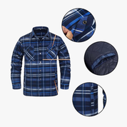 Men's Quilted Plaid Jacket - Stylish Winter Coat for Cold Weather Wear-2
