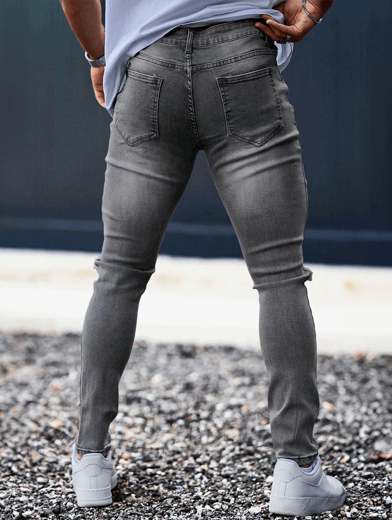 Men's Ripped Jeans - Modern Distressed Denim with Comfortable Fit-4