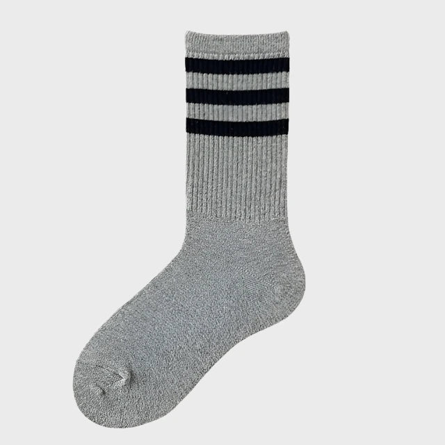 Sprum Striped Cotton Crew Socks for Men