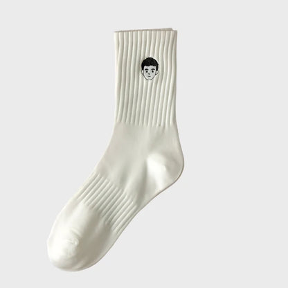 FaceFashion Men's Thick Crew Socks