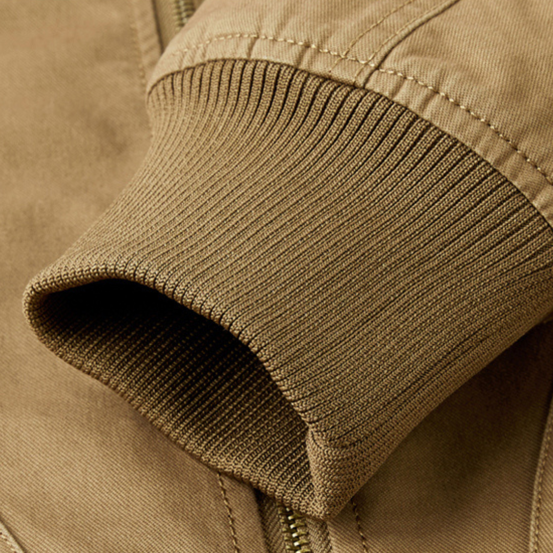 Men's Sherpa-Lined Canvas Jacket - Warm Winter Coat for Outdoor Work-5