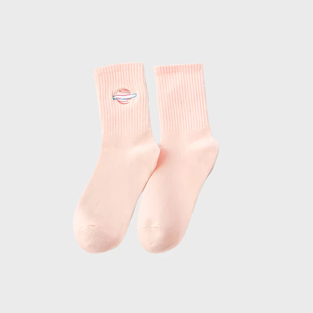 PlanetFun Women's Embroidered Long Socks