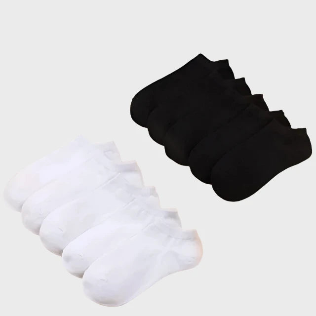 CandyMesh Colored Cotton Women's Ankle Socks - 10 Pairs