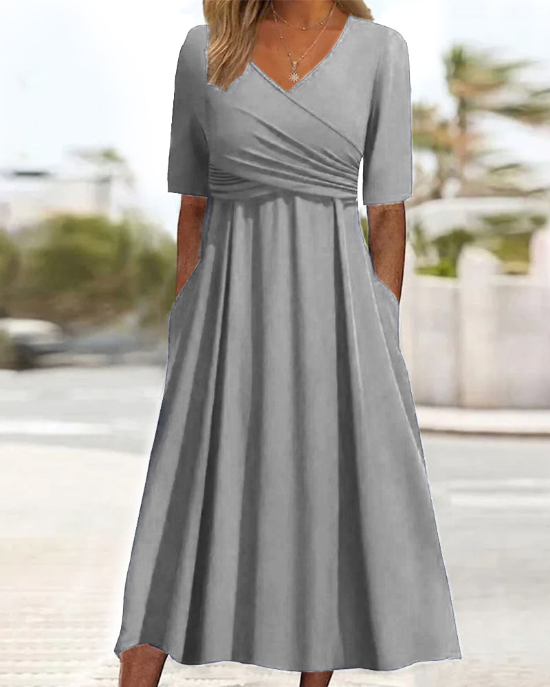 Krisha Elegant Crossover Summer Dress