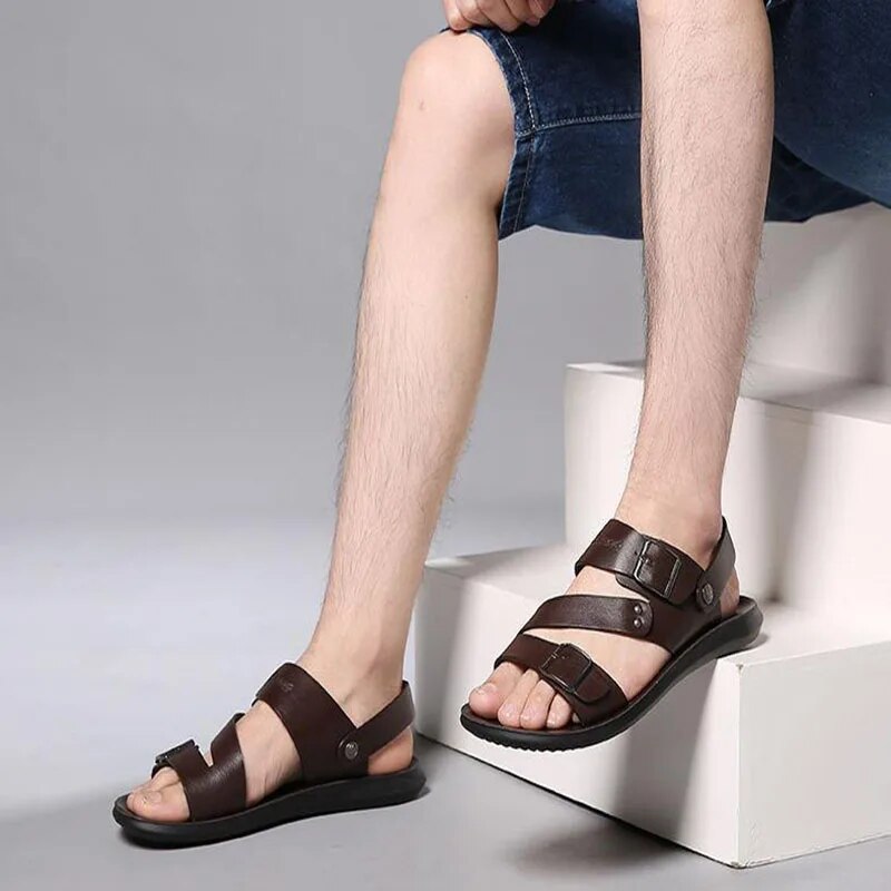 William Strappy Flat Sandals for Men