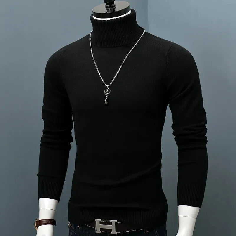 Variant image for Men's Slim Fit Turtleneck Sweater - Stylish Warm Knit for Winter-36