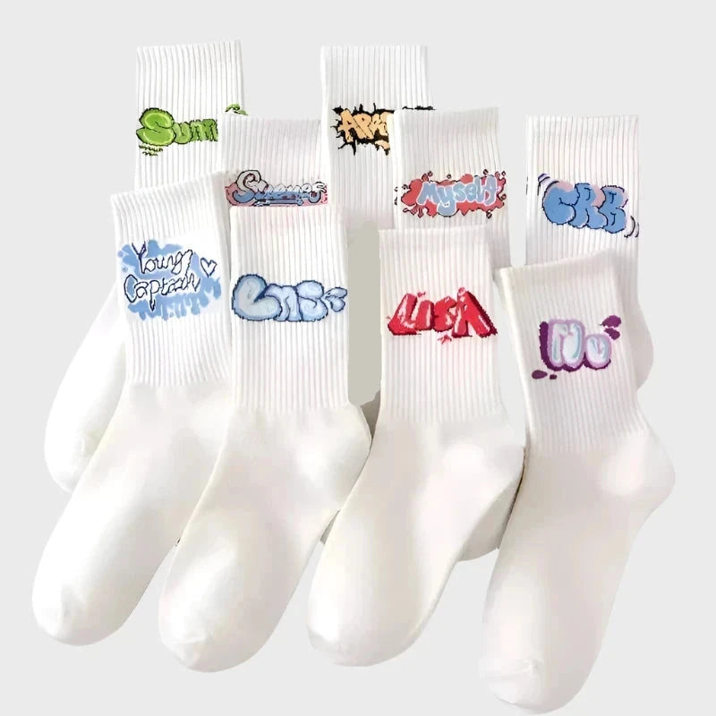 DailyFlex Unisex Mid Tube Crew Socks - 9 Pairs