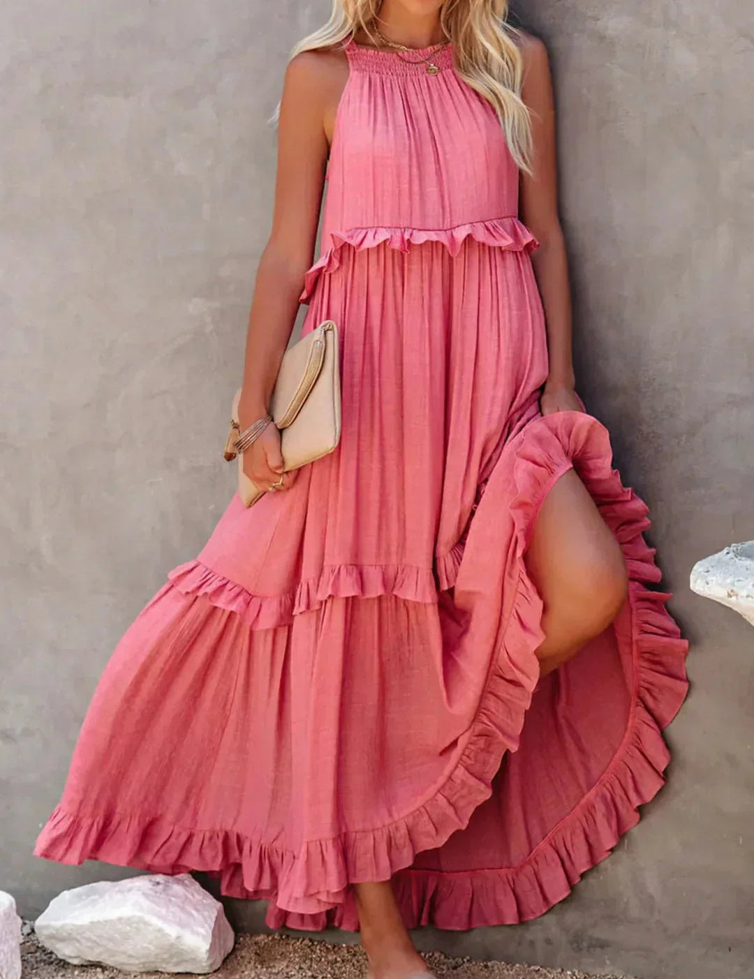 Amelie Breeze Ruffle Gown