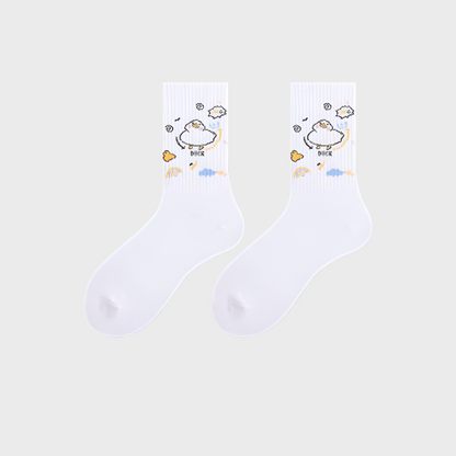 Zephyr Cotton Mid Length Socks for Women