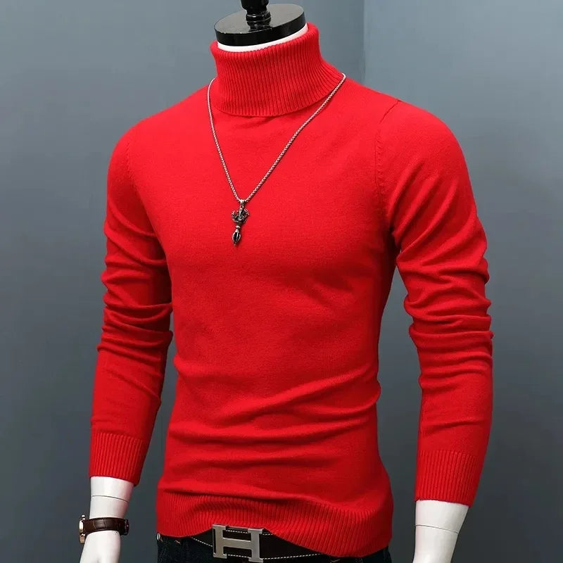 Variant image for Men's Slim Fit Turtleneck Sweater - Stylish Warm Knit for Winter-41