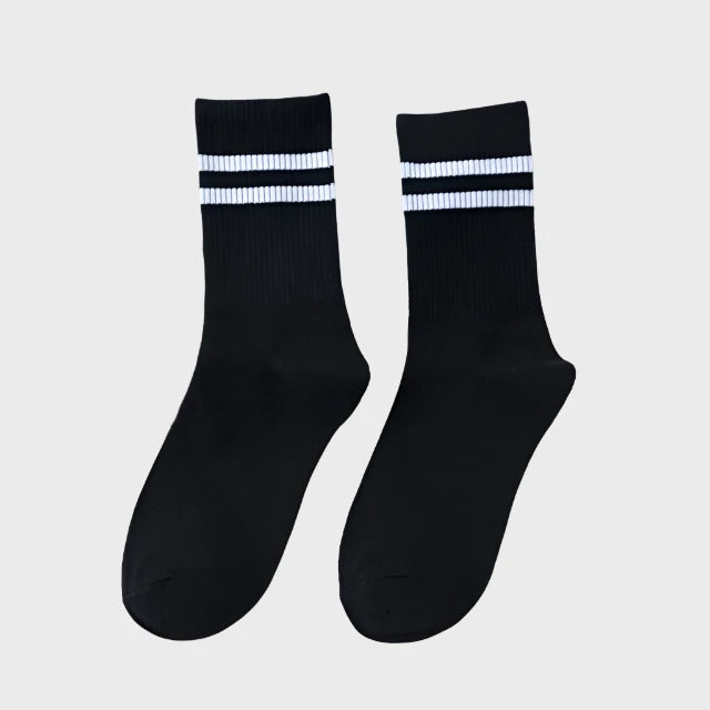 Sprum Striped Cotton Crew Socks for Men