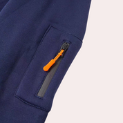 Men's Hoodie with Zipper Details, Soft Breathable Sweatshirt in Gray, Black, Khaki, Navy 3