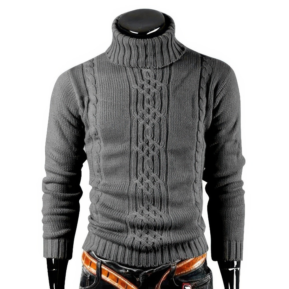 Timeless Comfort - Premium Men’s Roll Neck Sweater