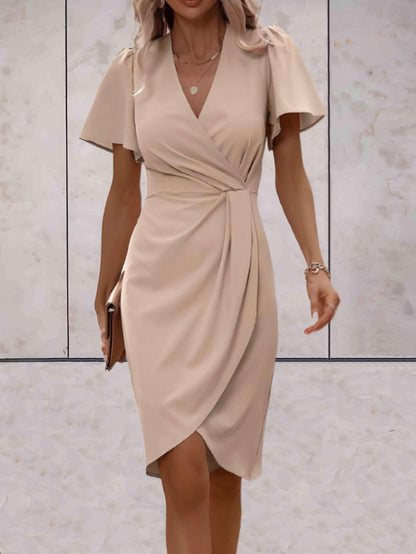 Giselle Classic Wrap Summer Dress with V-Neckline