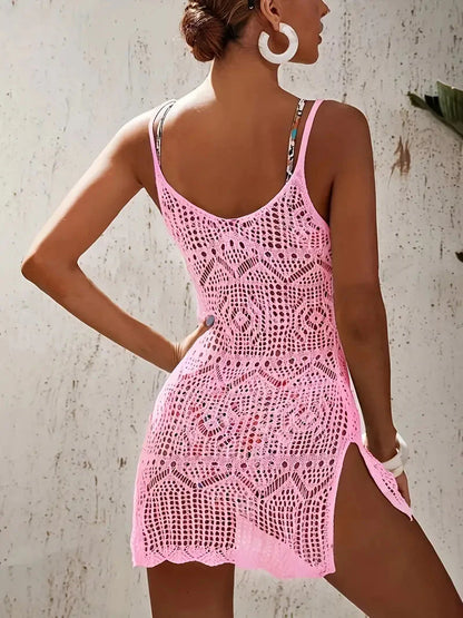 Sabrina Knitted Beach Cover Up - Sleeveless Bikini Dress