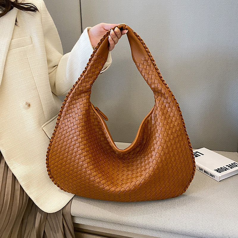 Elegant Woven Companion - Stylish Tote Bag