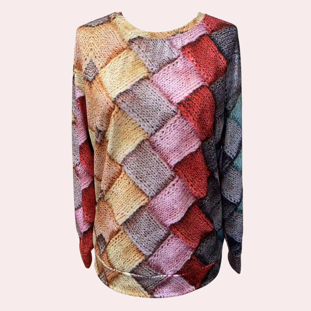 Women's Colorful Sweater with Trendy Prints - Soft, Vibrant & Stylish Designs 5