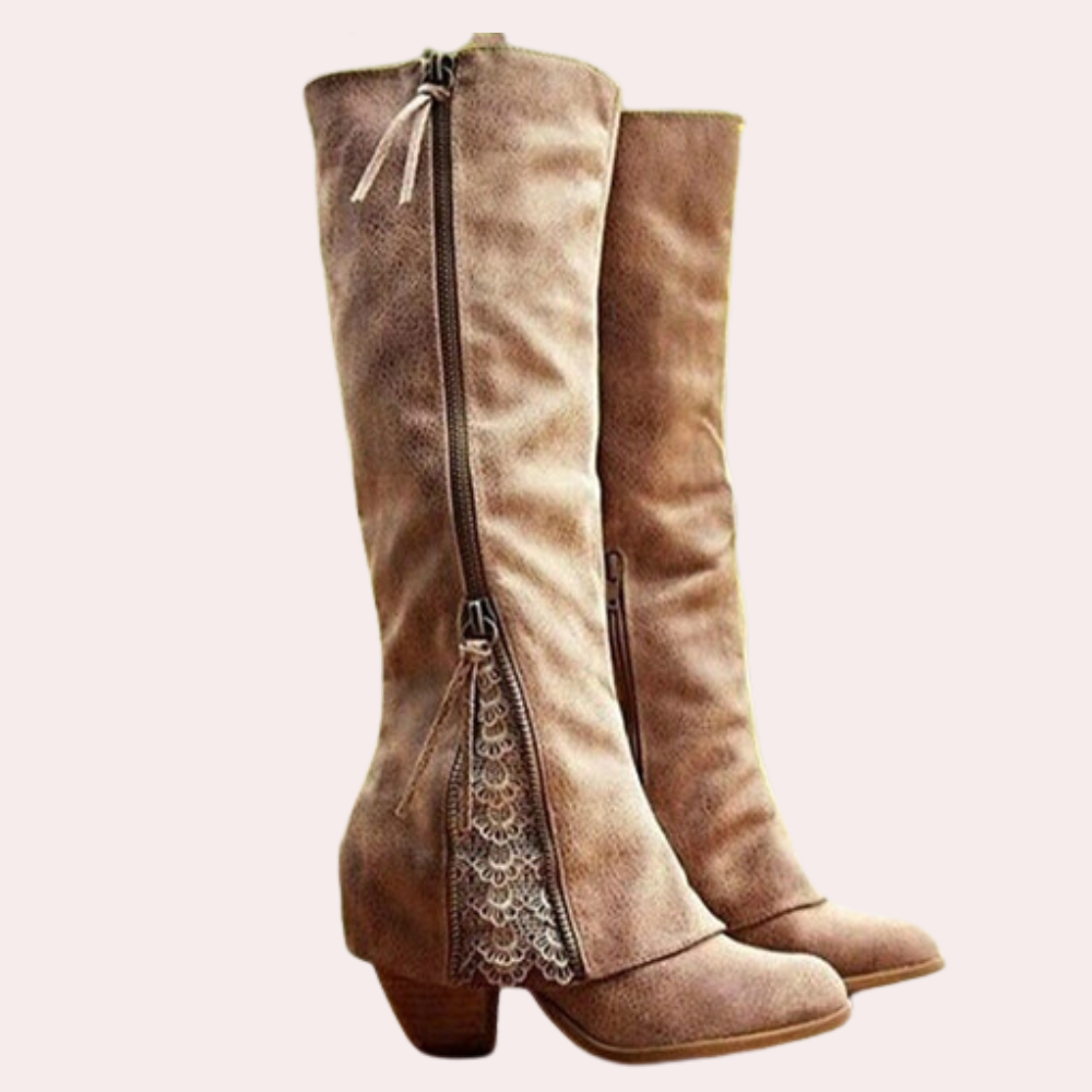 Women's Vintage High-Heeled Boots - Elegant & Stylish Footwear for Every Occasion 5
