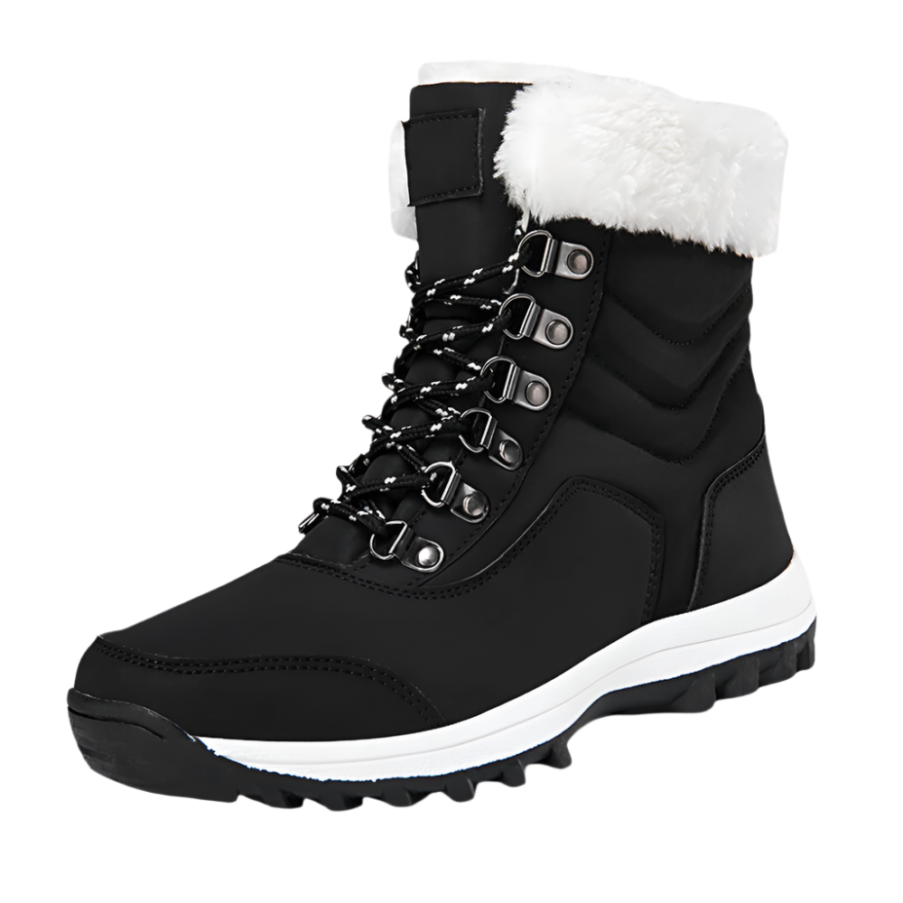 Women's High Snow Boots - Durable, Water-Repellent, Warm Lining for Winter Protection 2