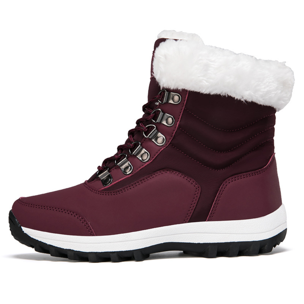 Women's High Snow Boots - Durable, Water-Repellent, Warm Lining for Winter Protection 4