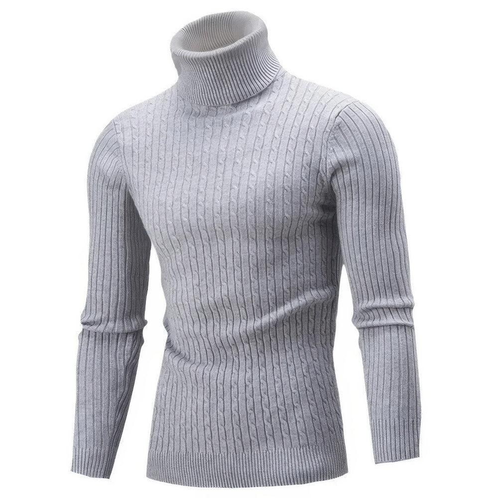 Timeless Comfort - Premium Men’s Roll Neck Sweater