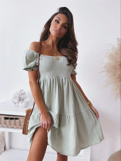 Joan Off-Shoulder Stylish Summer Mini Dress