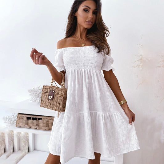 Joan Off-Shoulder Stylish Summer Mini Dress