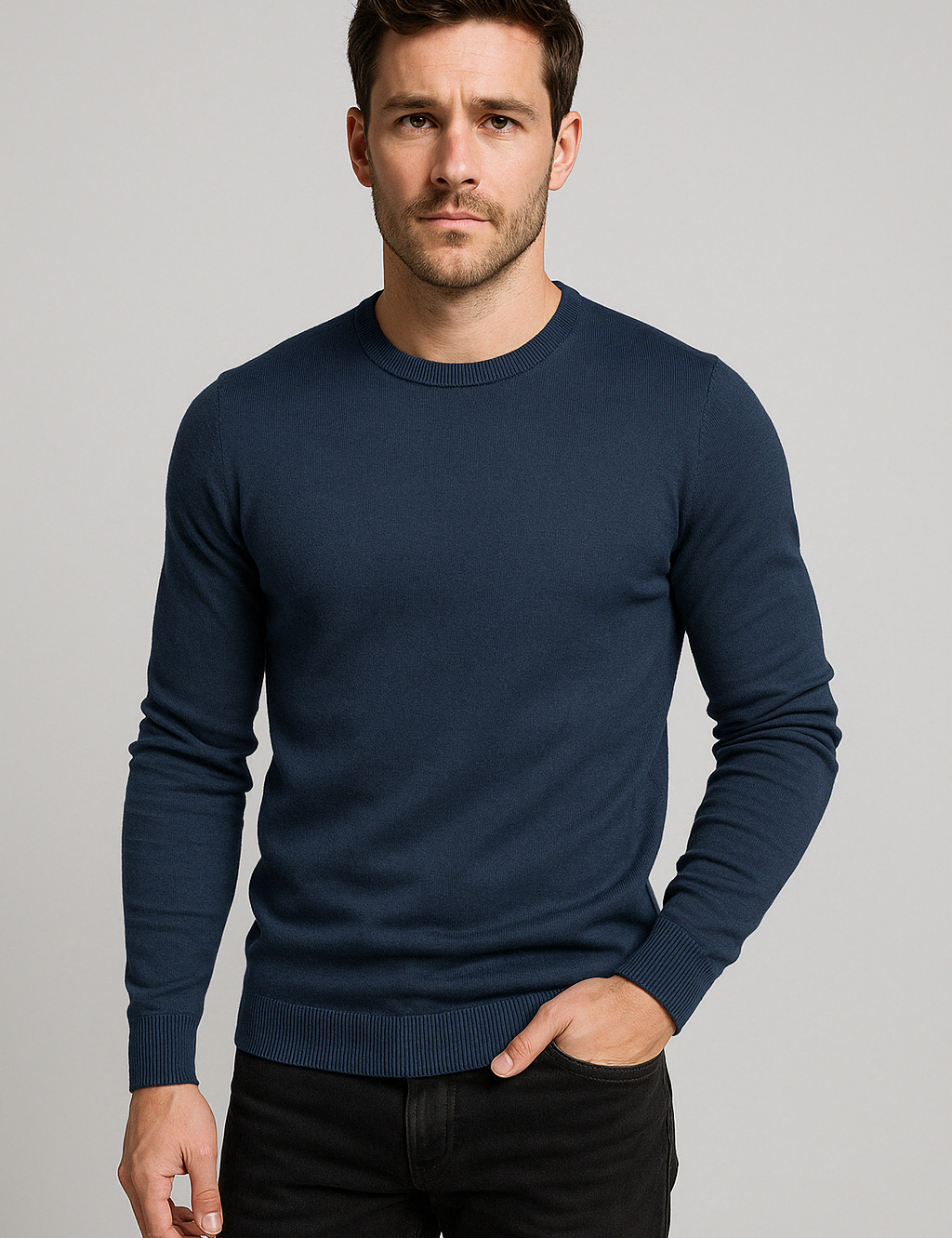 Stylish Slim Fit Knitted Sweater for Men