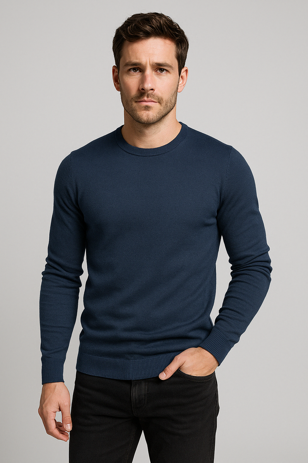 Stylish Slim Fit Knitted Sweater for Men
